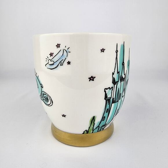 Disney Princess Cinderella Home By Midnight Gold Trim Ceramic Mug - Picture 3 of 4